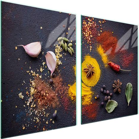 Plaque de protection en verre pour poêle 2x45x52 Cuisine (1/5)