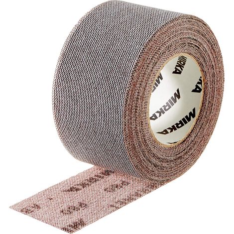 Mirka Abranet rotolo abrasivo netto 75 mm x 10 m a strappo/grana P80 / 1 rotolo/per levigare legno, stucco, vernice, plastica / 545BI001803R (1/2)