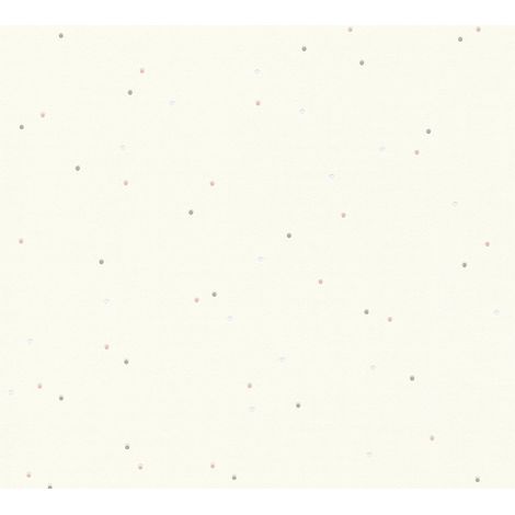 papier peint à motif de petits points beige crème - A.S. Création (1/4)