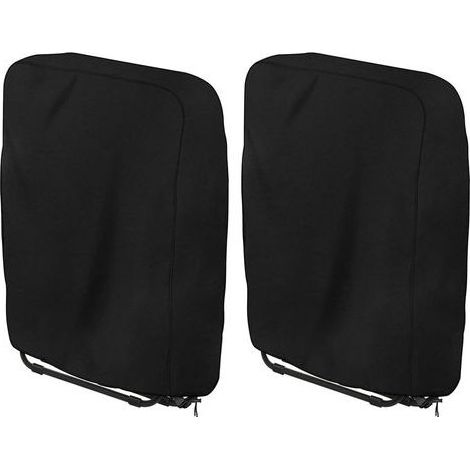 Deux housses imperméables pour chaises longues pliantes d'extérieur, housses pour lits de jardin pliants, housses coupe-vent et anti-UV en tissu Oxford 210D, adaptées aux chaises pliantes et aux chais