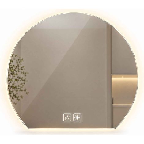 Miroir de salle de bain LED arche 70x63cm avec éclairage tactile et anti-buée (1/5)