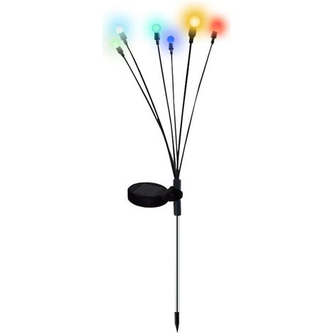 Lámpara solar impermeable para jardín, iluminación exterior para caminos, decoración de jardín, luz nocturna, luz de colores. (1/5)