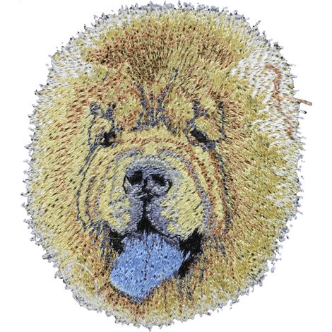 Chow Chow: parche con forma de perro, parche bordado, decoración única para mochilas de Art-Dog (1/3)