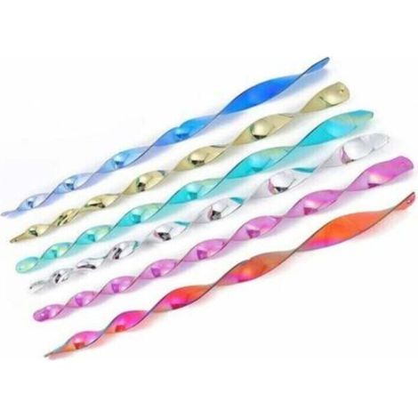 Repulsif Oiseaux, 12 Pièces Epouvantail Oiseaux Effaroucheur Oiseaux Spirale Vent Réfléchissant Spirale Rotatif Répulsif pour Effrayer Les Oiseau, 6 Couleurs (30CM)