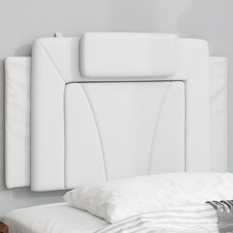 Coussin de tête de lit blanc 80cm similicuir (1/5)