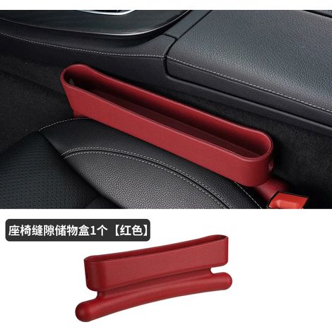(ROUGE) Poches de rangement multifonctions pour sièges auto, boîte de rangement universelle, compartiment pour console centrale, rangement latéral pour sièges avant, accessoire auto (1/5)
