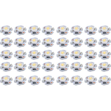 40er-Packung mit hochleistungsfähigen 24V 1W SMD-LEDs mit Aluminiumplatte, ideal für Heimwerkerarbeiten, Werkstatt, Arbeitsbeleuchtung, Strahler, Möbelbeleuchtung, Modellbau und Scheinwerfer (16 mm–24 (1/5)