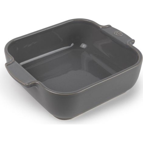 PEUGEOT - Pirofila quadrata in ceramica - 21 cm (manici inclusi) x 17,5 cm x 6 cm - Capacità: 1,1 L - Porzione singola - Garanzia 10 anni - Made in France - Colore grigio chiaro (1/4)