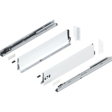Blum Tandembox antaro K Schubladenschienen-Set 1 Paar, 30kg 550mm Vollauszug Blumotion, seidenweiß