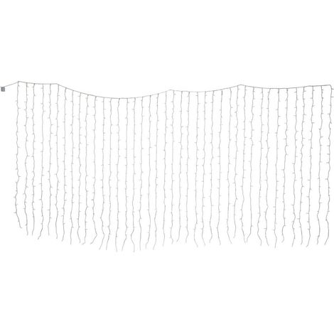 Rideau lumineux de façade d'extérieur 4 x 2 m 800 LED blanc froid à effets avec minuteur sur secteur - Atmosphera créateur d'intérieur (1/5)