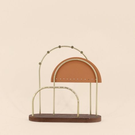 Porte bijoux arches métal doré 20cm (1/5)