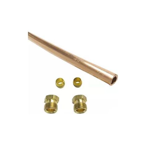 Kit tuberia de cobre d:6x4 mm. (1m) con conectores