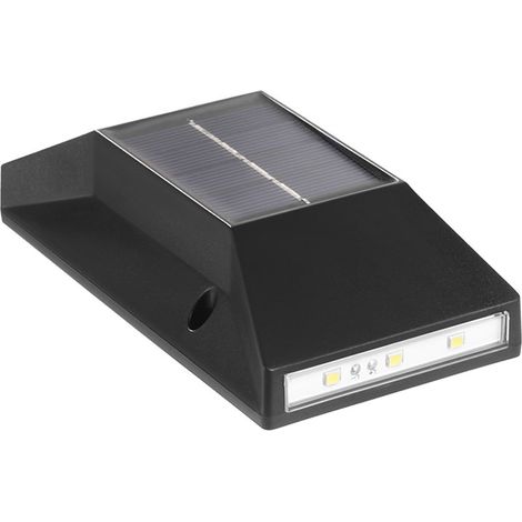 Lampe Solaire Murale Haut-Bas - IP65 - 12 x 6,3 x 3 cm - Lumière Chaude - Jardin Extérieur Porche - 2 Pièces (1/5)