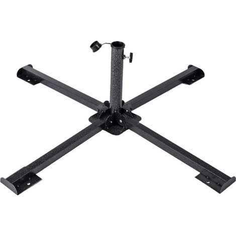 Base per ombrellone pieghevole per ombrelloni da giardino Ø86x34 cm, in acciaio per pali da 38-50 mm, base per ombrellone da giardino, base per ombrellone, resistente, leggera, compatta e facile da in