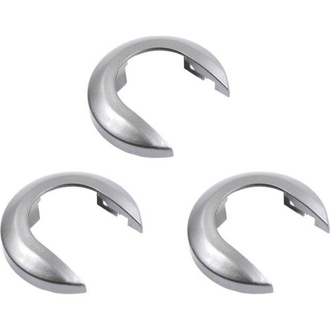 Set di tre emblemi per maniglie interne delle portiere per modelli Nissan Tiida 1.6L e Livina NV200 dal 2005 al 2010, colore grigio argento. (1/3)