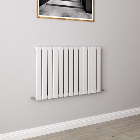 AICA Flat Panel Radiator Designer Central Heating Horizontal 600x884mm Single White