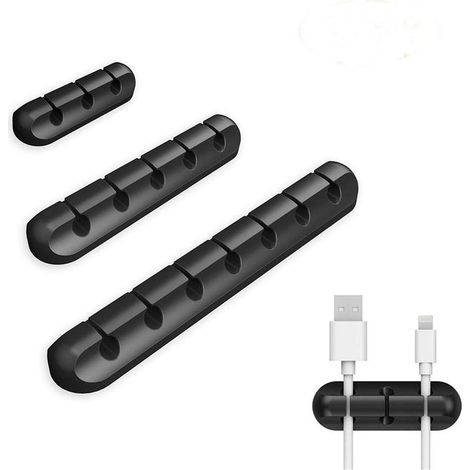 Wandmontierte Kabelclips und -binder, Kabelclips, Kabelmanagement-Organizer, Klebehaken, Kabelhalter für Stromkabel und Ladekabel, Mauskabel (1/5)