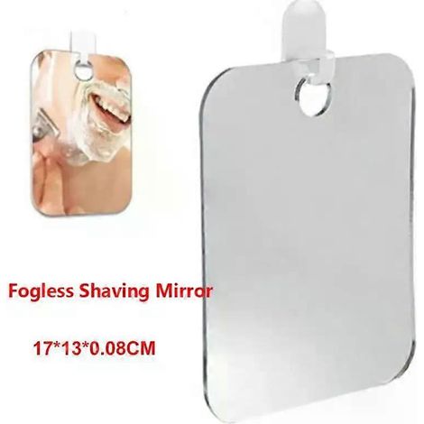 Miroir de salle de bain en acrylique, accessoires de salle de bain, miroir de rasage suspendu pour douche, miroir antibuée, accessoires de salle de bain (1/5)