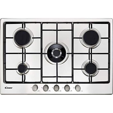 Horno de gas Candy Moderna CHW74WX de acero inoxidable empotrado de 75 cm y 5 quemadores (1/5)