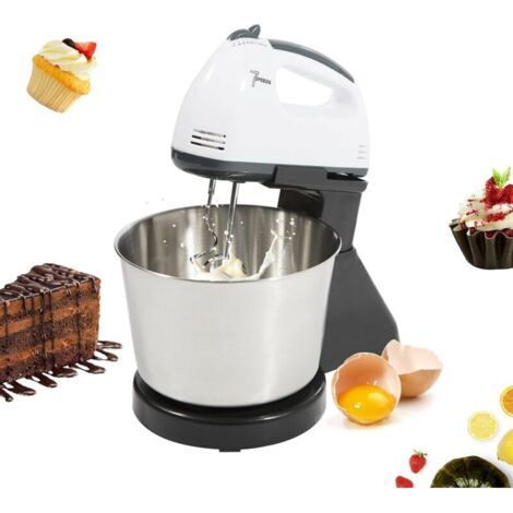 Mini Robot Pâtissier Silencieux Professionnel 100W Robot Pétrin Pétrisseur Pâtisserie Solide Robot de Cuisine Multifonctions avec Bol 2L Batteur Électrique 7 niveaux de vitesse (1/4)