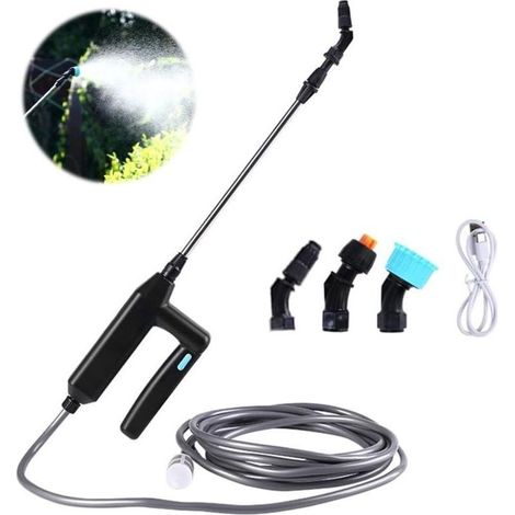 Pulverisateur Electrique, Pulverisateur pour Toiture, 7.4V/1A Pulverisateur de Jardin Electrique, Pulvérisateur à Batterie avec 3 Buses Et 5M de Tuyau, USB Rechargeable, pour Pelouse, Jardin (1/5)