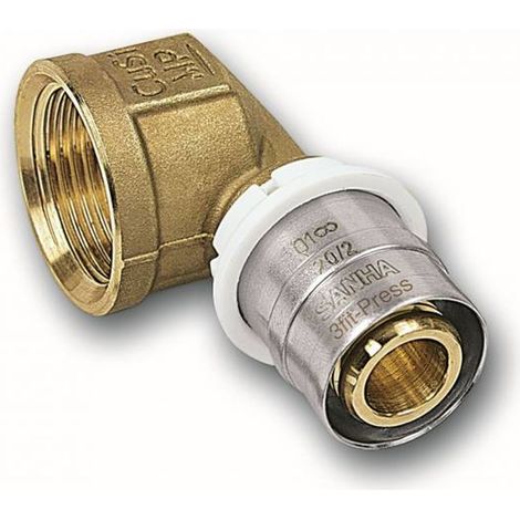 Aluverbund Pressfitting SANHA bleifrei Übergangswinkel Innengewinde 16 x 2 - 1/2" Multikontur DVGW