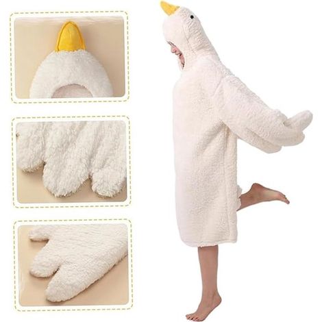 Couverture pour chien à capuche en forme d'oie - Couverture douce en molleton (1/4)