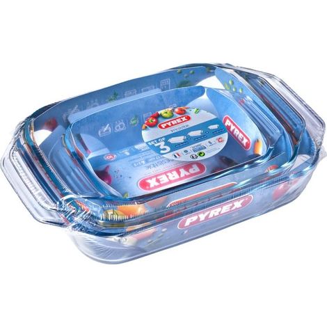 SET 3 TEGLIE PYREX TEGAME RETTANGOLARE PICCOLA MEDIA E GRANDE (1/5)