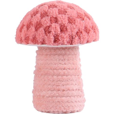 Ornement de bureau Champignon peluche (Rose foncé), Déco de fête de Noël, Champignon décoratif pour fêtes. (1/5)