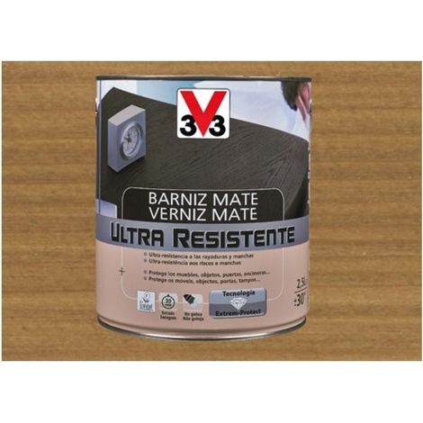 Barniz interior al agua ultra resistente mate 750 ml roble o