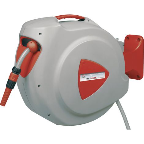 Holzmann Maschinen WSR30M Gartenschlauchaufroller Schlauch-Innen-Ø=12.7 mm 30 m 1/2 Zoll 1 St. Rot,