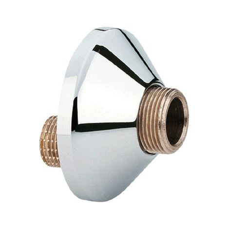 Raccord S ajustable de 7,5 mm avec silencieux 1/2 pouce x 3/4 pouce chromé (1/4)