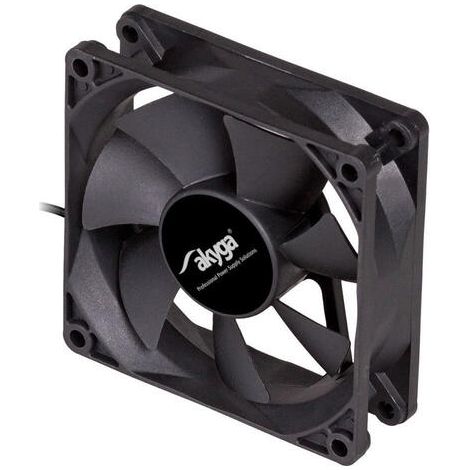 Ventilador para ordenador Akyga AW-8A-BK de 80 mm con conector Molex, 12 V, color negro, 2000 rpm. (1/2)