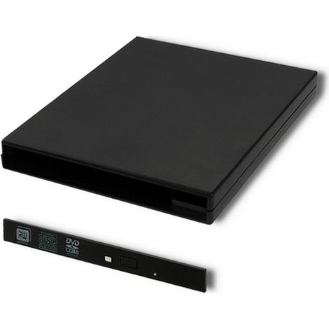 Custodia/mobile Qoltec per unità ottica CD/DVD SATA USB 2.0 9,5 mm (1/4)