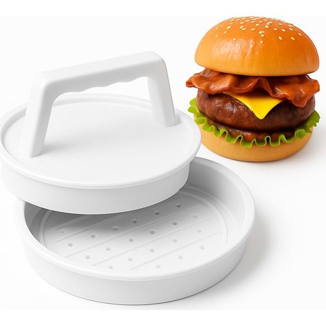 Moule à Hamburger en Plastique Presse Manuelle Anti-adhésive de Cuisine pour Burger Parfait (1/5)