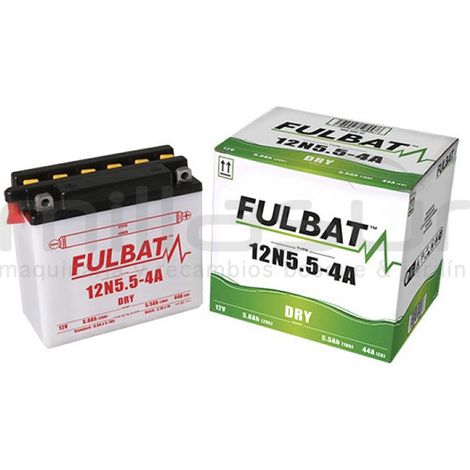 Batería Fullbat FUL DRY - 12N5.5-4A (seca, reparable, ácido incluido)