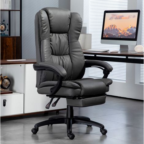 Silla de oficina ergonómica con masaje, reposapiés y reclinación 135° OKWISH (1/5)
