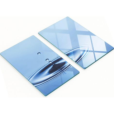 Tablas de cocina decorativas multifuncionales de vidrio con diseño de gotas de agua, 2x30x52 cm. (1/5)