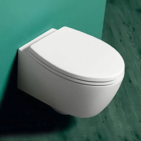 Wc sospeso Rimless LFT Spazio di Simas in ceramica bianca lucida (1/4)