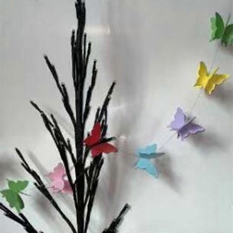 Guirlande décorative papillon en papier 3D à faire soi-même, guirlande de papillons à suspendre - (1/5)
