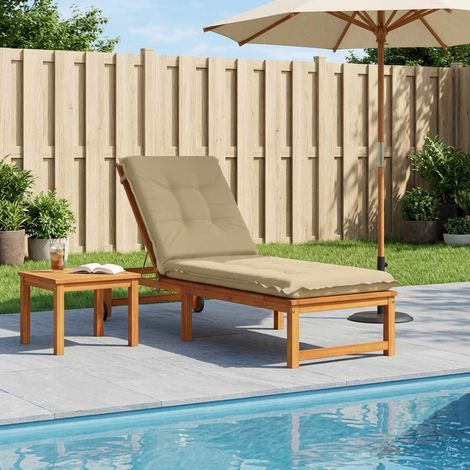 Coussin de transat GEMERT 100 % polyester Beige 190 x 60 x 9 cm (1/5)