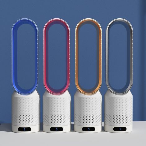 58 cm Tischventilator mit 8 Geschwindigkeitsstufen und Timerfunktion, geeignet für Wohn- und Schlafzimmer (rosa, 1 Stück, europäischer Standardstecker). (1/4)