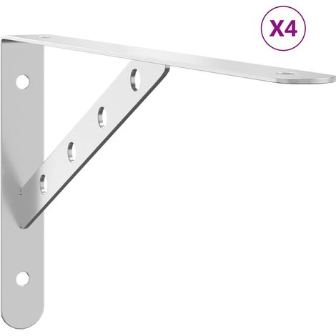 Maison Exclusive - Regalträger 4 Stk. 30x2,5x15,5 cm Silbern Edel