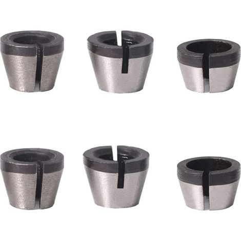 Adaptador convertidor de abrazadera de cabezal de fresadora HSS de 6 piezas para fresadoras, taladros, máquinas de grabado, recortadoras, herramientas para trabajar la madera, portapinzas de fresadora (1/5)