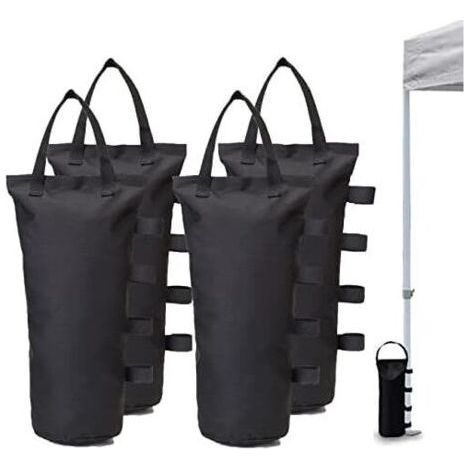 PA 4er-Pack Gewichtstaschen, Beingewichte für Pop-Up-Zelt, Pavillongewichte, Pavillongewichte, Gewichte für Pavillon, Terrassenschirm, Schwarz (1/4)