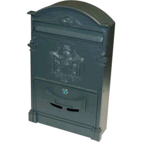 Cassetta Posta Regia Domus Alluminio Pressofuso Grigio Mm 260X90 H.Mm 410 - 1 Pz