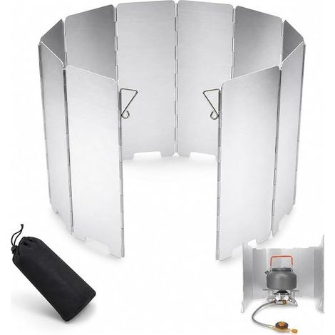 Panels Aluminium Wind Screen Foldable Gas Stove Windshield (1/5)