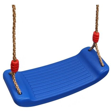 Balançoire en Plastique Siège avec Corde pour Enfant Chargé Maximum 100kg (Bleu （sans Mousqueton) (1/4)