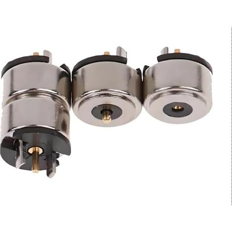 Lot de 5 connecteurs magnétiques à 2 Broches de 8 mm en cuivre argenté et PVC pour Charge et Alimentation CC (mâle/Femelle). (1/5)