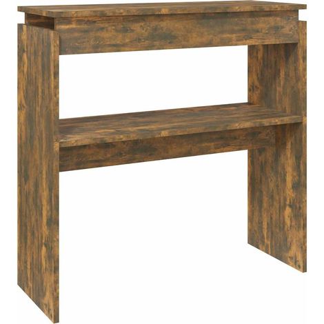 Maison Exclusive - Tavolino Consolle Rovere Fumo 80x30x80 cm in Legno Multistrato (1/5)